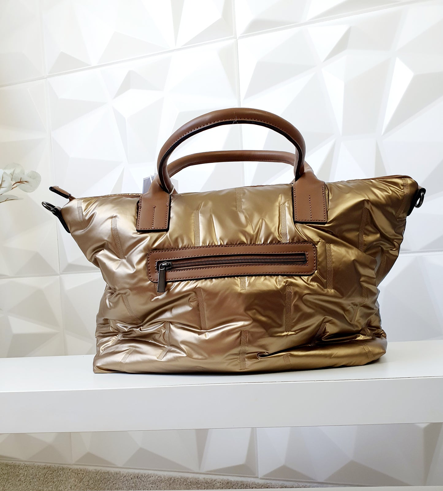 Toller Shopper in Gold & Silber