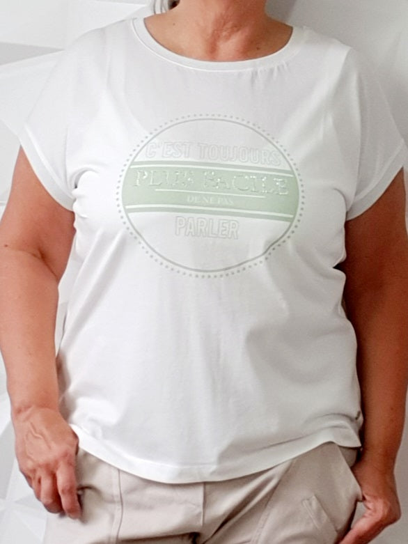 T-Shirt mit Strass-Steinchen