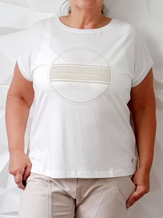 T-Shirt mit Strass-Steinchen