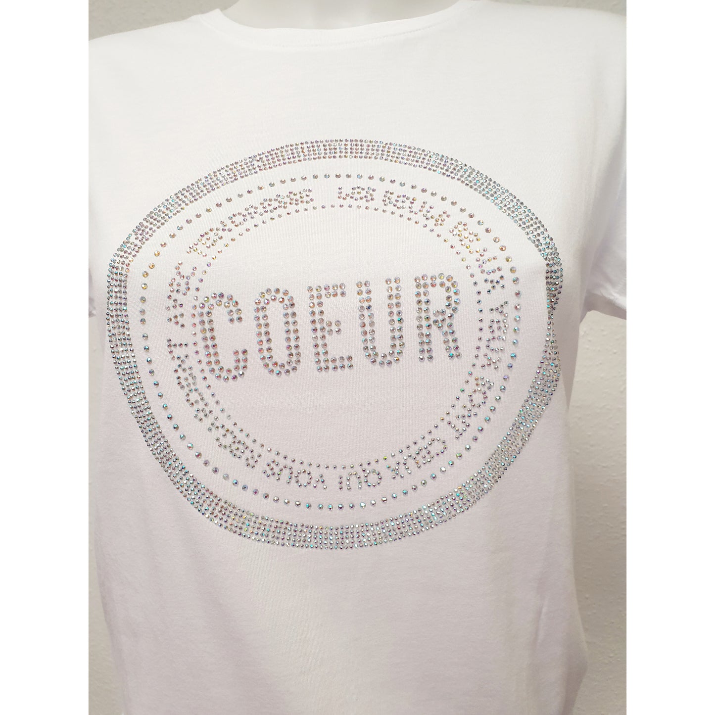 T-Shirt mit Strass-Steinen
