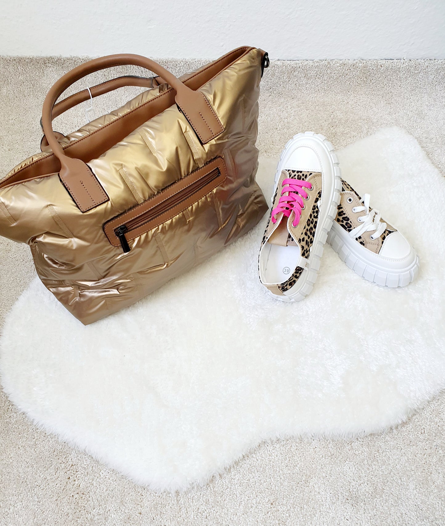 Toller Shopper in Gold & Silber