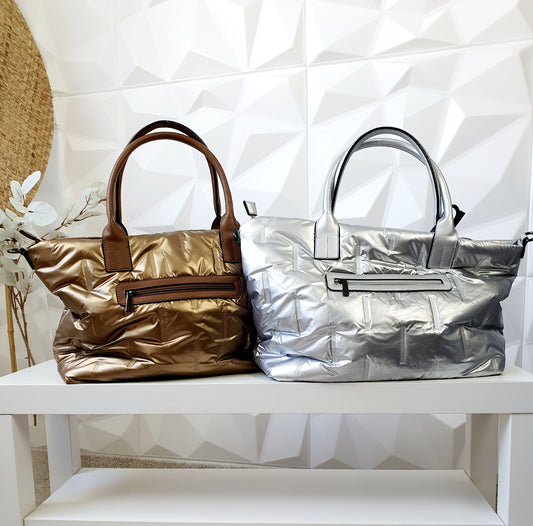 Toller Shopper in Gold & Silber